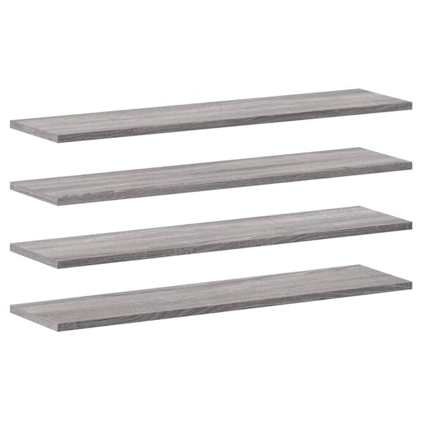vidaXL Étagères murales 4 Pièces sonoma gris 80x20x1 5 cm bois ingénierie