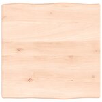vidaXL Dessus de table bois chêne massif non traité bordure assortie