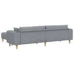 Sofa en tissu avec coussin 3 Pièces Gris clair 208 cm tissu