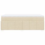 vidaXL Sommier à lattes de lit et matelas Crème 90x190 cm Tissu