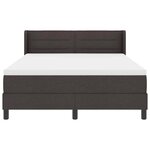 vidaXL Lit boxspring avec matelas Marron foncé 140 x 190 cm
