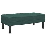 vidaXL banc avec coussin Vert foncé 113 x 57 x 39 cm Velours