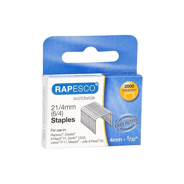 Boite de 2000 agrafes 21/4 galvanisées RAPESCO