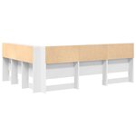 vidaXL Tête de lit de rangement Blanc 140 cm Bois d'ingénierie