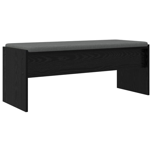 vidaXL Banc d'entrée avec coussin Chêne noir 103 x 38 x 40 cm