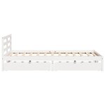 vidaXL Cadre de lit sans matelas blanc 160x200 cm bois de pin massif