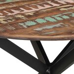 vidaXL Table à dîner Ø110x78 cm Bois de récupération massif et acier