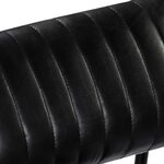 vidaXL Chaise à bascule Noir Cuir véritable