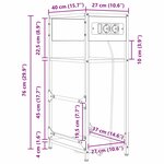 vidaXL Cabinet de chevet avec tiroir Chêne sonoma 40 x 27 x 76 cm