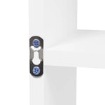 vidaXL Étagère murale 8 compartiments Blanc brillant