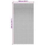 VidaXL Rideau anti-insectes imprimé palmier 100x200 cm bambou