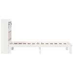 vidaXL Lit bibliothèque sans matelas blanc 75x190cm bois de pin massif