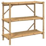 vidaXL Étagère à 3 niveaux 100x40x90 cm bambou