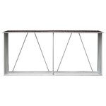 vidaXL Abri de stockage de bois Acier galvanisé 330x84x152 cm Marron