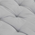 vidaXL Coussin de plancher de palette Coton 120x80x10 cm Gris