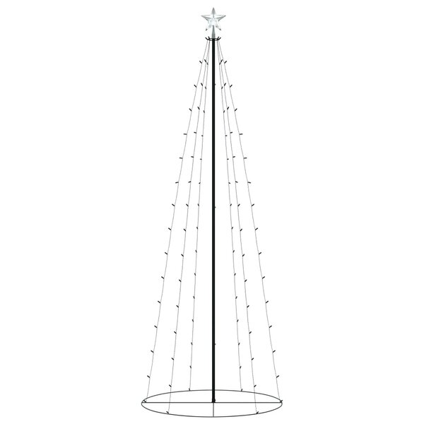 vidaXL Arbre de Noël cône 100 LED blanc chaud décoration 70x180 cm