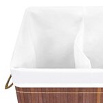 vidaXL Panier à linge avec 2 sections bambou marron 72 L