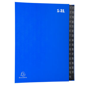 Trieur rigide Ordonator économique 32 compartiments numériques 24 x 34 Bleu EXACOMPTA