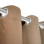 vidaXL Rideau occultant 2 Pièces avec œillets métalliques 135x175cm Crème