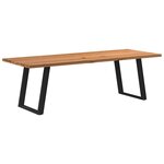 vidaXL Table à manger marron clair bois de chêne massif rectangulaire