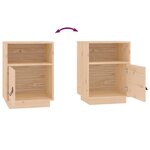 vidaXL Tables de chevet 2 Pièces 40x34x55 cm Bois de pin massif