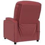 vidaXL Fauteuil de massage Rouge bordeaux Similicuir