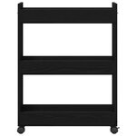 Cabinet roulant vidaXL Chêne noir 60x22x79 cm Bois d'ingénierie