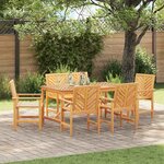 vidaXL Ensemble de salle à manger pour jardin 6 Pièces Marron