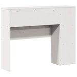 vidaXL Tête de lit avec rangement blanc 75 cm bois massif de pin