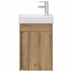vidaXL Meuble de salle de bain avec robinet Chêne artisanal