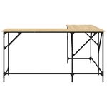Bureau table poste de travail meuble d'ordinateur informatique étude chêne sonoma 149 x 149 x 75 cm bois d'ingénierie brun 02_0023658