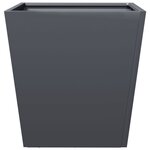 vidaXL Jardinières 2 Pièces anthracite 40x40x40 cm acier