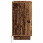 vidaXL Cabinet de chevet avec tiroir Bois Ancien 39 x 34 5 x 65 cm