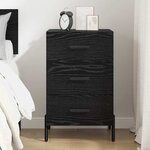 vidaXL Cabinet de chevet Chêne noir 40 x 40 x 66 cm Bois d'ingénierie