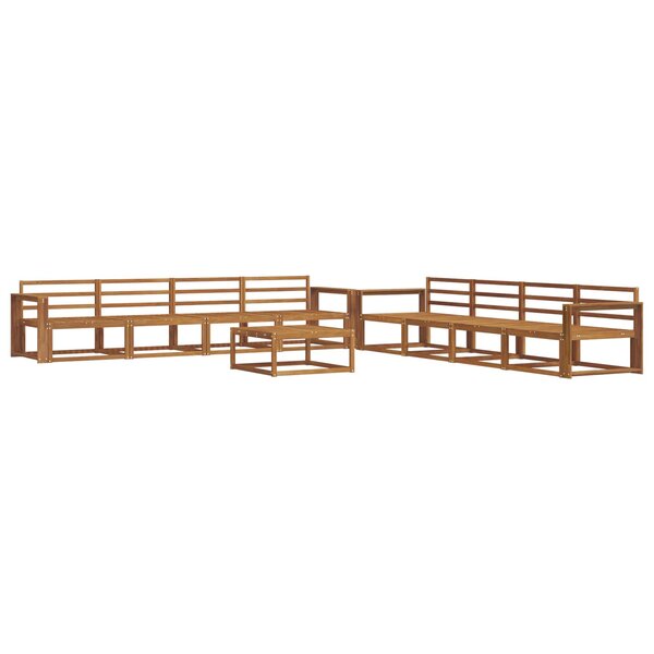 vidaXL Ensemble de canapés d'extérieur 9 Pièces Naturel