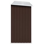 vidaXL Abri de stockage de bois Acier galvanisé 330x84x152 cm Marron