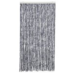 vidaXL Rideau anti-mouches argenté 100x200 cm chenille