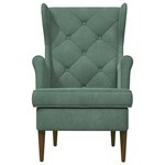vidaXL Fauteuil Vert Mer Velours