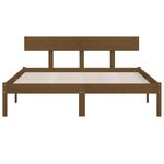 vidaXL Cadre de lit Marron miel Bois de pin massif 120x200 cm