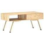 vidaXL Table basse 95x50x42 cm bois de manguier massif
