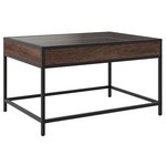 vidaXL Table basse avec LED infini chêne marron 70x50x41 cm