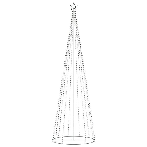vidaXL Sapin de Noël cône 752 LED coloré décoration 160x500 cm