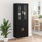vidaXL Haut Armoire Chêne noir 69 5 x 34 x 180 cm