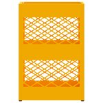 vidaXL Porte-parapluie jaune moutarde 28 x 12 x 41 cm Métal