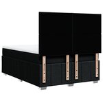 vidaXL Sommier à lattes de lit avec matelas Noir 160x200 cm Tissu