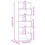 vidaXL Buffet haut blanc 70x41x185 cm bois d'ingénierie