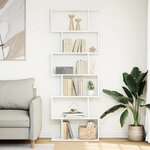 vidaXL Étagère séparatrice de pièce à 6 niveaux blanc 70x24x193 cm