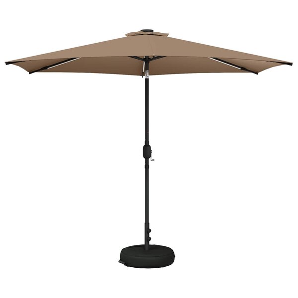 vidaXL Parasol de jardin avec lampes LED 300 x 300 cm Polyester Taupe