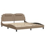 vidaXL Cadre de lit Viana sans matelas cappuccino 180x200 cm similicuir