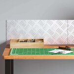 vidaXL Plaques à damier 2 Pièces Argent 50 x 20 cm Aluminium